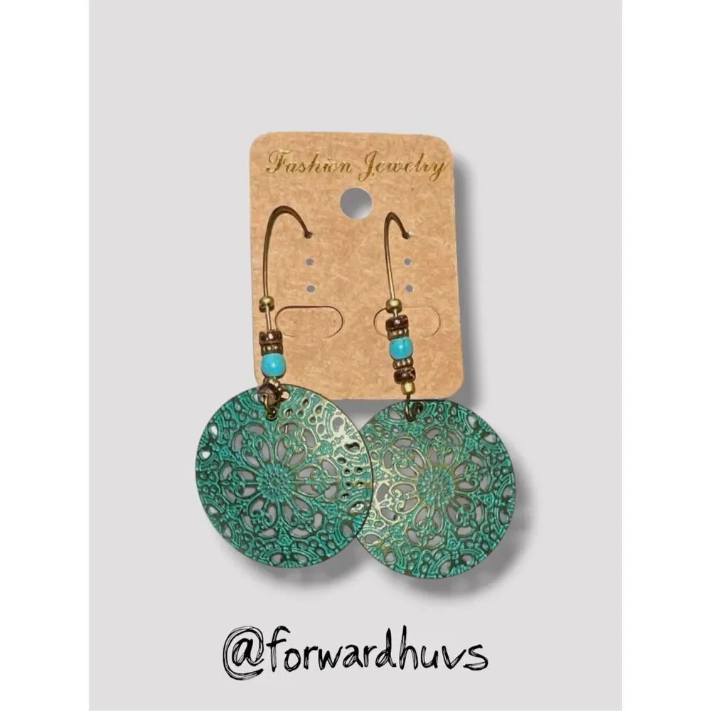 New Old Stock Fashion Jewelry Filigree Earrings